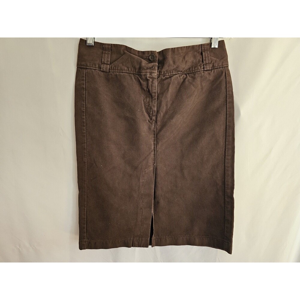 United Colors of Benetton Brown Corduroy Pencil Skirt Size 42